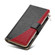 iPhone 16e / 17e Stitching Multi-card Zipper Wallet Leather Phone Case with Short Strap - Black