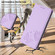iPhone 16e / 17e Strong Magnetic Dual Butterfly RFID Vegan Leather Phone Case - Light Purple