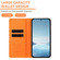 iPhone 16e / 17e Strong Magnetic Dual Butterfly RFID Vegan Leather Phone Case - Orange
