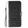 iPhone 16e / 17e Sun Mandala Embossing Leather Phone Case - Black