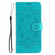 iPhone 16e / 17e Sun Mandala Embossing Leather Phone Case - Blue