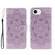 iPhone 16e / 17e Sun Mandala Embossing Leather Phone Case - Purple