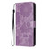 iPhone 16e / 17e Sunflower Embossed Vegan Leather Phone Case with Small Black Rope - Purple