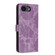 iPhone 16e / 17e Sunflower Embossed Vegan Leather Phone Case with Small Black Rope - Purple