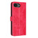 iPhone 16e / 17e Sunflower Embossed Vegan Leather Phone Case with Small Black Rope - Red
