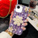 iPhone 16e / 17e Sunflower Holder Hand-set Diamond PC Phone Case - Purple