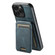 iPhone 16e / 17e Suteni H02 Leather Wallet Stand Back Phone Case - Blue