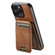 iPhone 16e / 17e Suteni H02 Leather Wallet Stand Back Phone Case - Brown