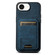 iPhone 16e / 17e Suteni H02 Litchi Leather Card Wallet Stand Back Phone Case - Blue