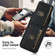 iPhone 16e / 17e Suteni H03 Litchi Leather Card Bag Stand Back Phone Case - Black