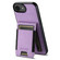 iPhone 16e / 17e Suteni H03 Litchi Leather Card Bag Stand Back Phone Case - Purple