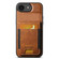iPhone 16e / 17e Suteni H03 Oil Wax Leather Wallet Stand Back Phone Case - Brown
