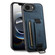 iPhone 16e / 17e Suteni H13 Litchi Leather Wrist Strap Wallet Back Phone Case - Blue