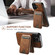 iPhone 16e / 17e Suteni H15 MagSafe Oil Eax Leather Detachable Wallet Back Phone Case - Brown
