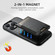 iPhone 16e / 17e Suteni H17 Oil Eax Leather MagSafe Detachable Wallet Phone Case - Black