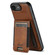iPhone 16e / 17e Suteni H17 Oil Eax Leather MagSafe Detachable Wallet Phone Case - Brown
