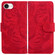 iPhone 16e / 17e Tiger Embossing Pattern Leather Phone Case - Red