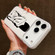 iPhone 16e / 17e Transparent Frame IMD Cream Phone Case - Line Back View