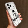 iPhone 16e / 17e Transparent Frame IMD Cream Phone Case - Line Skeleton Hand
