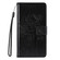 iPhone 16e / 17e Tree & Cat Embossed Pattern Flip Leather Phone Case - Black