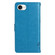 iPhone 16e / 17e Tree & Cat Embossed Pattern Flip Leather Phone Case - Blue