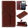 iPhone 16e / 17e Tree & Cat Embossed Pattern Flip Leather Phone Case - Coffee