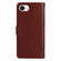 iPhone 16e / 17e Tree & Cat Embossed Pattern Flip Leather Phone Case - Coffee