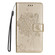 iPhone 16e / 17e Tree & Cat Embossed Pattern Flip Leather Phone Case - Gold
