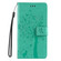 iPhone 16e / 17e Tree & Cat Embossed Pattern Flip Leather Phone Case - Green