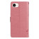 iPhone 16e / 17e Tree & Cat Embossed Pattern Flip Leather Phone Case - Pink