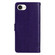 iPhone 16e / 17e Tree & Cat Embossed Pattern Flip Leather Phone Case - Purple