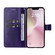 iPhone 16e / 17e Tree & Cat Embossed Pattern Flip Leather Phone Case - Purple