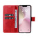 iPhone 16e / 17e Tree & Cat Embossed Pattern Flip Leather Phone Case - Red