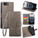 iPhone 16e / 17e Tree & Deer Embossed Leather Phone Case - Grey
