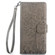 iPhone 16e / 17e Tree & Deer Embossed Leather Phone Case - Grey