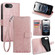 iPhone 16e / 17e Tree & Deer Embossed Leather Phone Case - Rose Gold