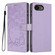 iPhone 16e / 17e Tree Cat Embossed Flip Vegan Leather Phone Case - Purple