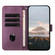 iPhone 16e / 17e Triangle Pattern Buckle Clasp Leather Phone Case - Dark Purple