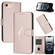 iPhone 16e / 17e Triangle Pattern Buckle Clasp Leather Phone Case - Rose Gold