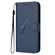 iPhone 16e / 17e Triangle Pattern Buckle Clasp Leather Phone Case - Royal Blue