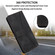 iPhone 16e / 17e Triangle Solid Color Leather Phone Case - Black