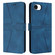 iPhone 16e / 17e Triangle Solid Color Leather Phone Case - Blue