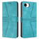 iPhone 16e / 17e Triangle Solid Color Leather Phone Case - Green
