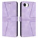 iPhone 16e / 17e Triangle Solid Color Leather Phone Case - Purple