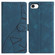 iPhone 16e / 17e Triangles Embossed Leather Phone Case - Blue