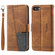 iPhone 16e / 17e TTUDRCH Embossed Line Splicing Leather Phone Case - Brown