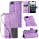 iPhone 16e / 17e TTUDRCH Embossed Line Splicing Leather Phone Case - Purple