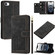 iPhone 16e / 17e Tulips Embossed Leather Phone Case with Lanyard - Black