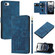 iPhone 16e / 17e Tulips Embossed Leather Phone Case with Lanyard - Blue