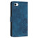 iPhone 16e / 17e Tulips Embossed Leather Phone Case with Lanyard - Blue